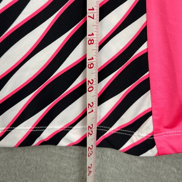 Tail Wmens Golf Shirt Bright Pink Black Abstract Pattern Sleeveless Size XS NWOT - Picture 4 of 8